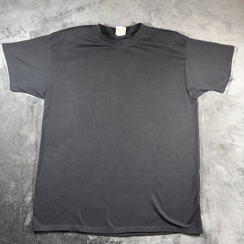 Vintage Fast Fashion of California Black Blank T-Shirt Single Stitch Made in USA